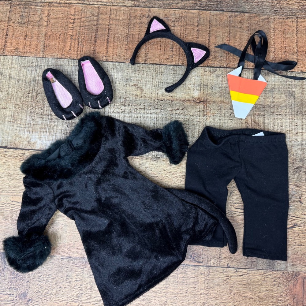 American Girl of Today Midnight Black Cat Costume Halloween Outfit Treat Bag
